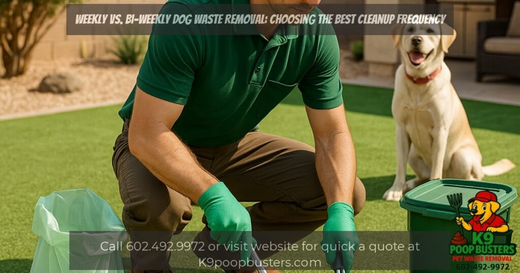 Weekly vs. Bi-Weekly Dog Waste Removal: Choosing the Best Cleanup Frequency 8 K9 Poop Busters pet waste removal blog image